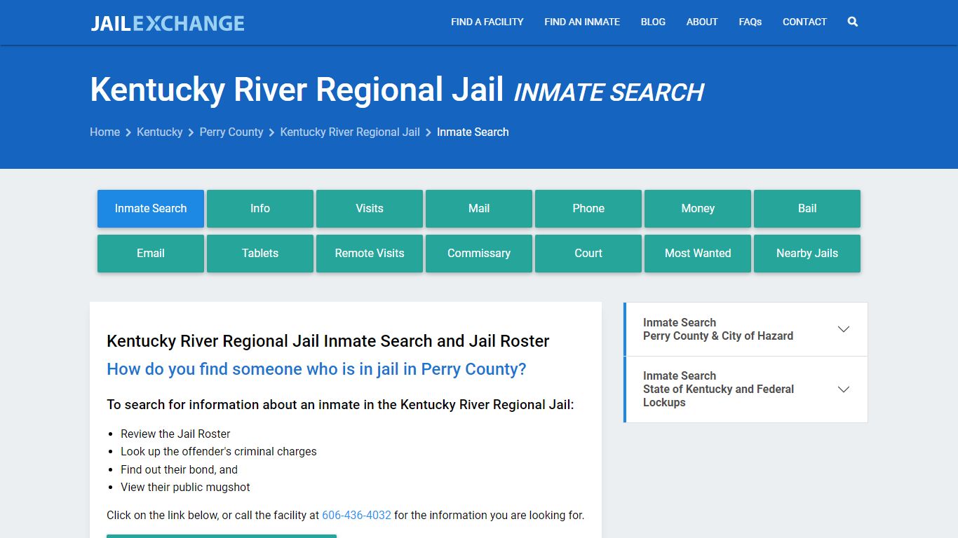 Kentucky River Regional Jail Inmate Search - Jail Exchange